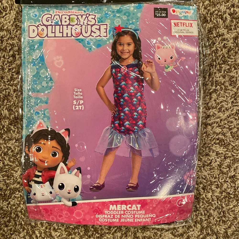 DreamWorks Gabby’s Dollhouse Mercat Toddler Costume - Purple, Pink, Blue